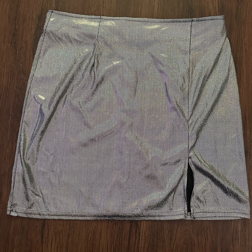 Silver Mini Skirt